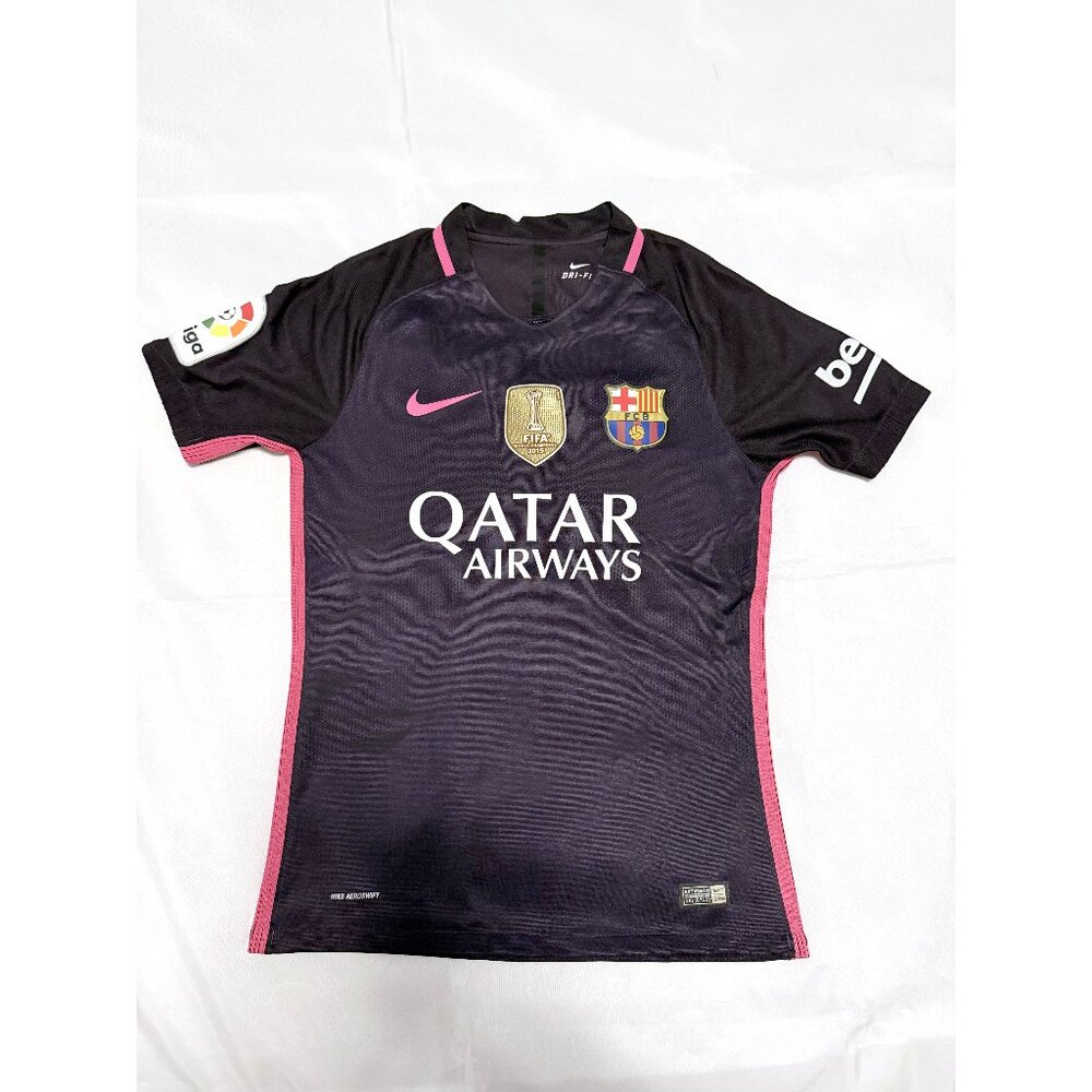 2016-2017 Nike FC Barcelona Jersey Third Away Kit Barca Messi Pink Purple Small